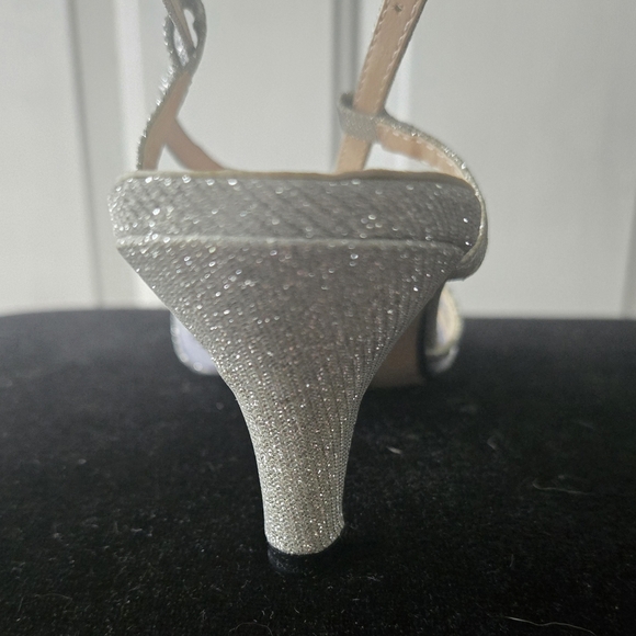 Benjamin Walk Silver Glitter Heels - Picture 4 of 8
